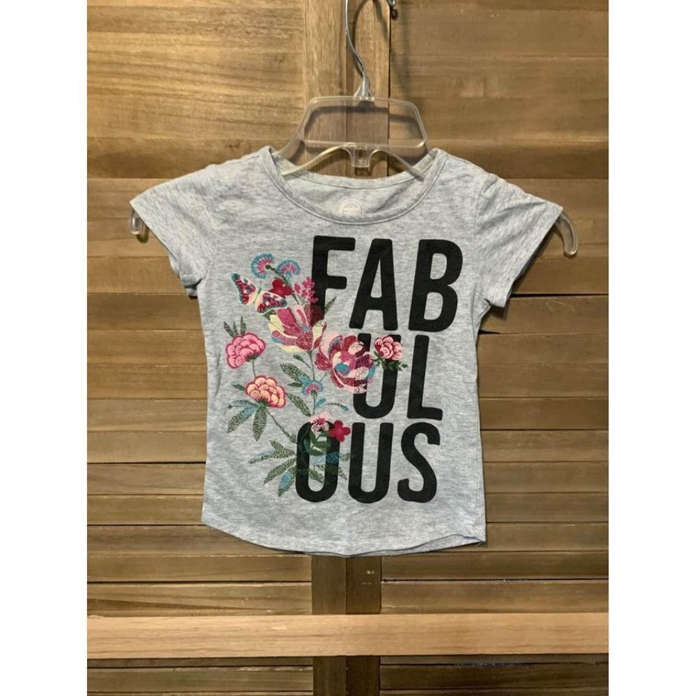 Wonder Nation “Fabulous” Girls Graphic T Shirt Size XS (4/5)